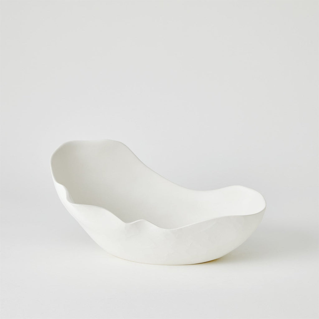 Horn Bowl - Matte White-Global Views-GVSA-1.10888-Bowls-1-France and Son