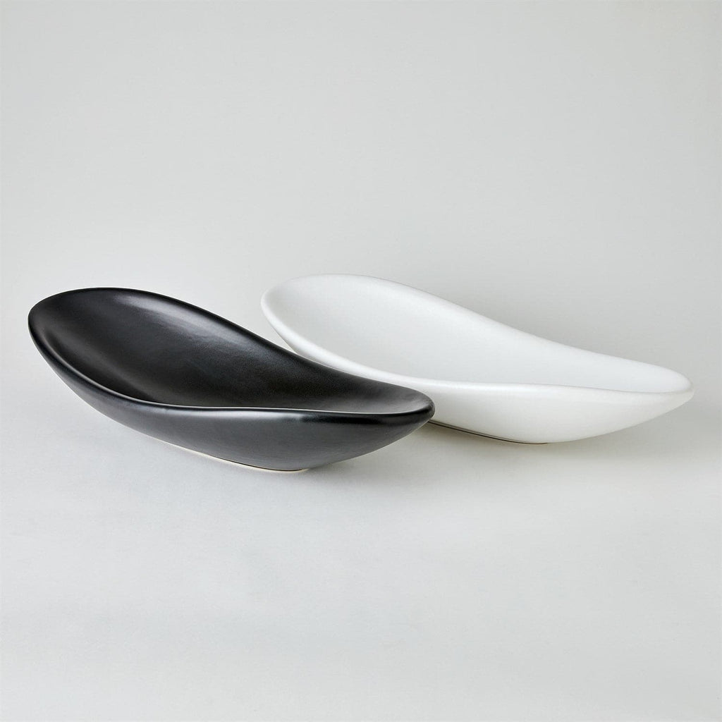 Oblong Platter Bowl-Global Views-GVSA-1.10908-Decorative ObjectsMatte White-1-France and Son
