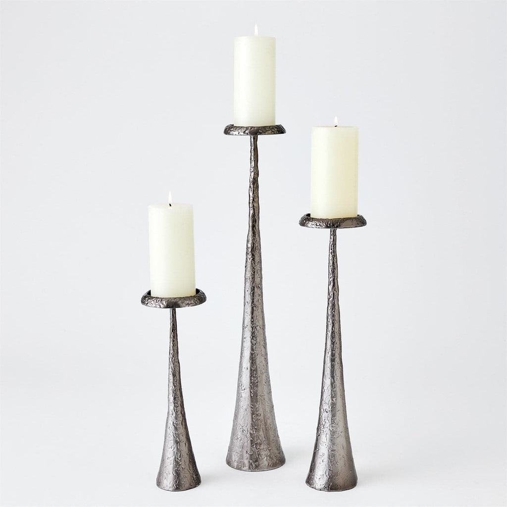 Beacon Candle Holder-Global Views-GVSA-7.80704-Candle HoldersLarge-Gunmetal-1-France and Son