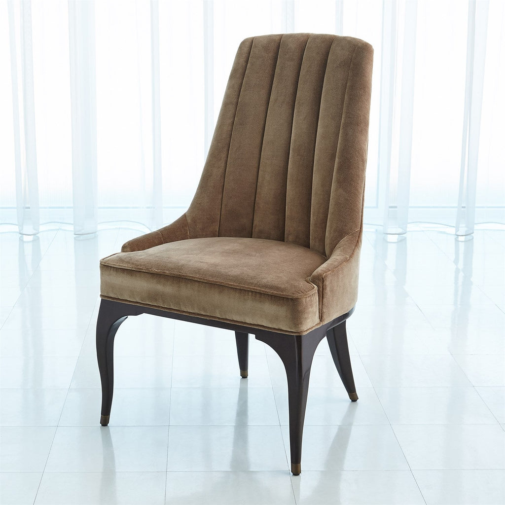 Channel Tufted Dining Chair - Mushroom-Global Views-GVSA-2724-Dining Chairs-1-France and Son