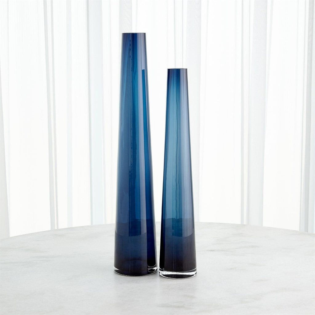 Glass Tower Vase-Lg-Global Views-GVSA-6.60614-VasesBlue-1-France and Son