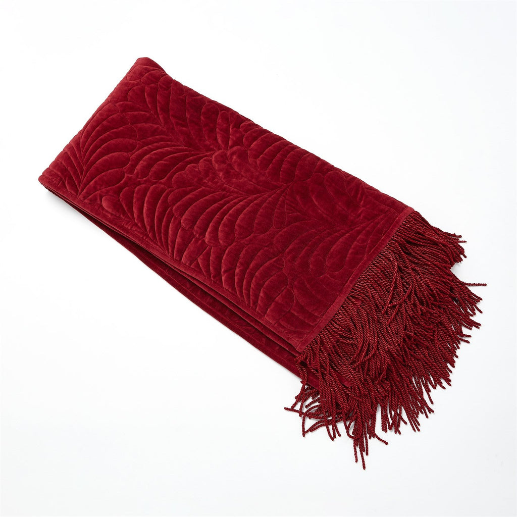 Velvet Parlor Throw - Red-Global Views-GVSA-9.93819-Throws-1-France and Son