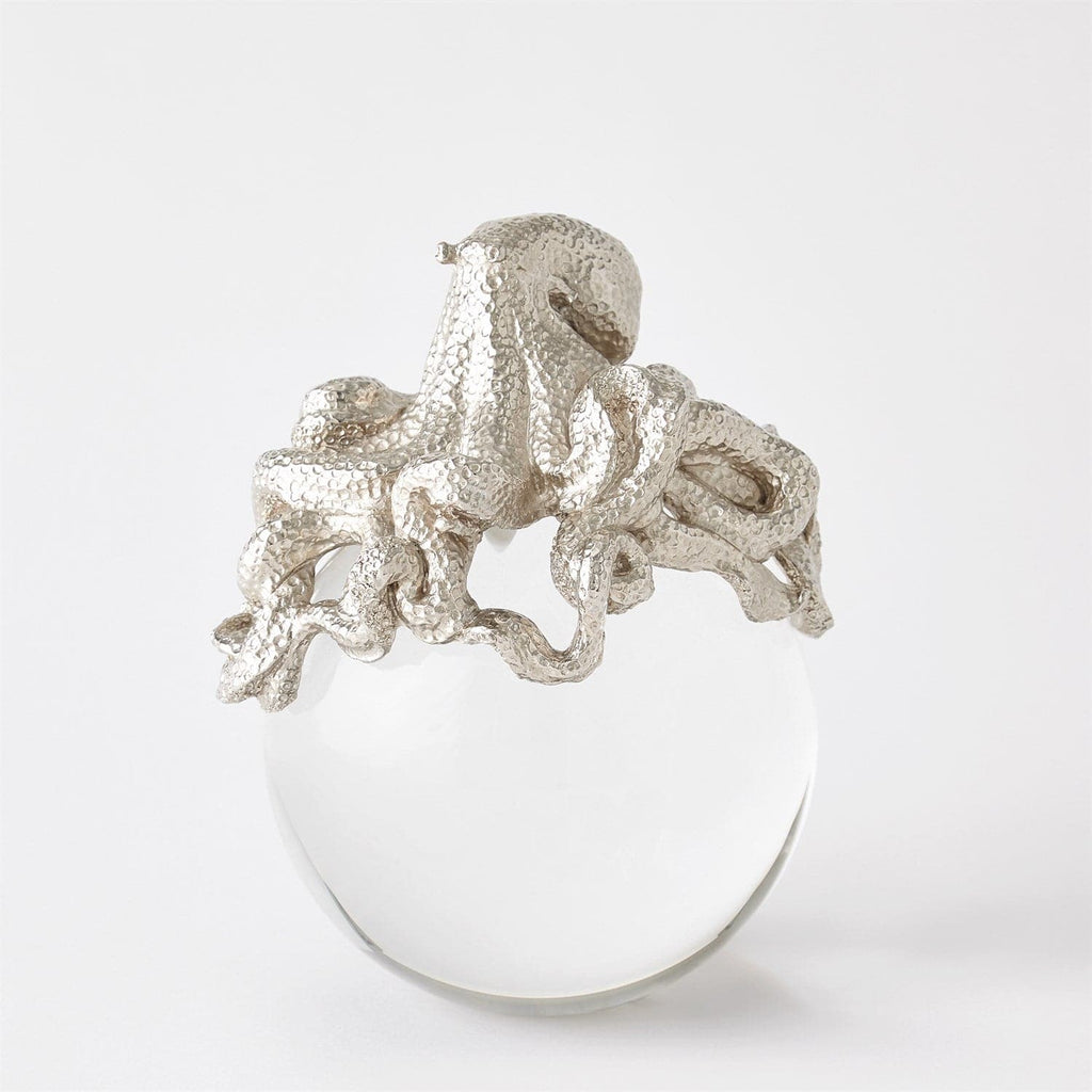 Octopus on Orb - Nickel-Global Views-GVSA-8.83051-Decorative Objects-1-France and Son