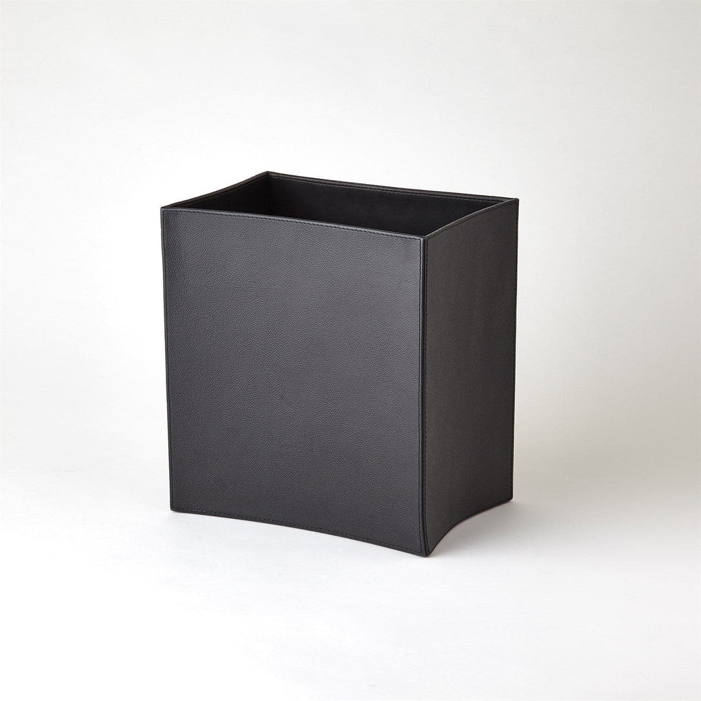 Folded Leather Wastebasket-Global Views-GVSA-9.92597-Baskets & Boxesivory-1-France and Son