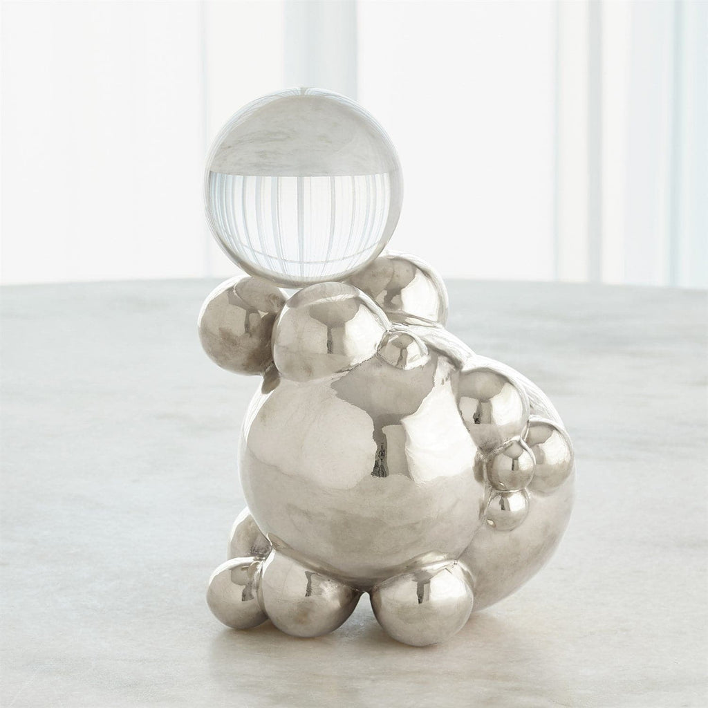 Bubble Orb Holder-Global Views-GVSA-8.83071-Decorative ObjectsNickel Crystal Sphere-Large-1-France and Son