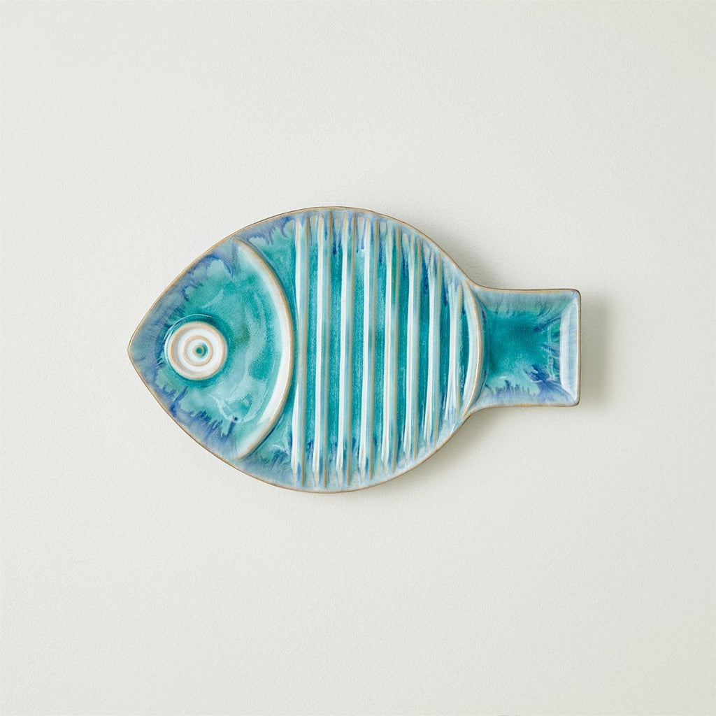 Blue Fish Plate-Global Views-GVSA-8.80731-Decorative ObjectsXS-1-France and Son