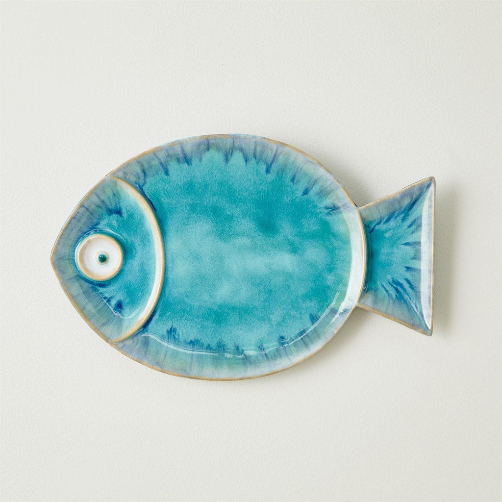 Blue Fish Plate-Global Views-GVSA-8.80731-Decorative ObjectsXS-1-France and Son