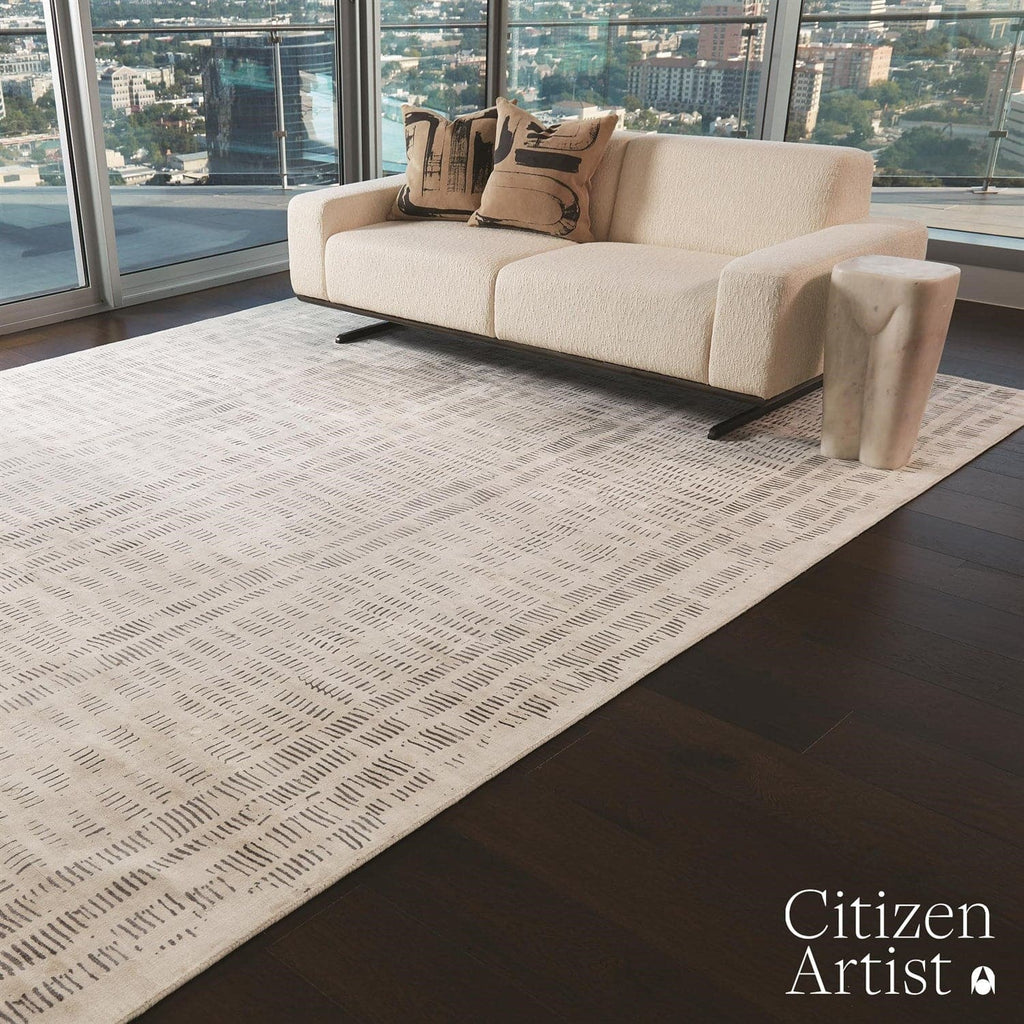 Frequency Rug - Cream/Charcoal - 11 x 14-Global Views-GVSA-FDS9.90063-Rugs11 x 14-Cream-1-France and Son