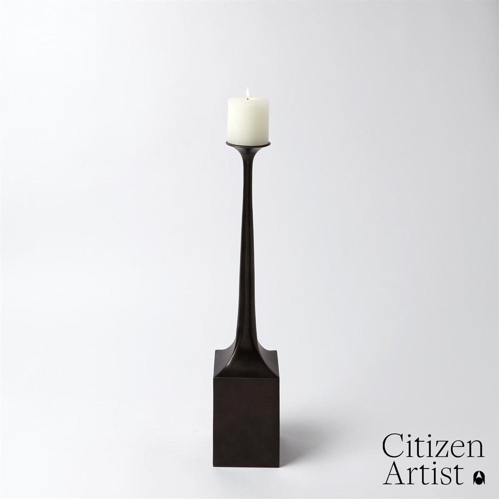 Giac C/S-Global Views-GVSA-FDS9.90046-Candle HoldersWhite Bronze-1-France and Son