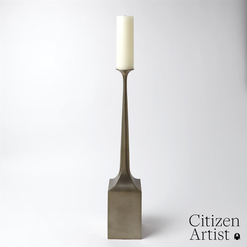 Giac C/S-Global Views-GVSA-FDS9.90046-Candle HoldersWhite Bronze-1-France and Son
