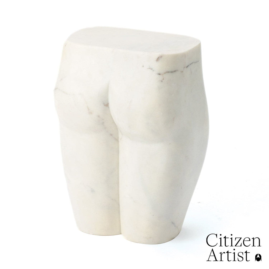 L'Homme Stool - White-Global Views-GVSA-FDS9.90060-Decorative Objects-1-France and Son