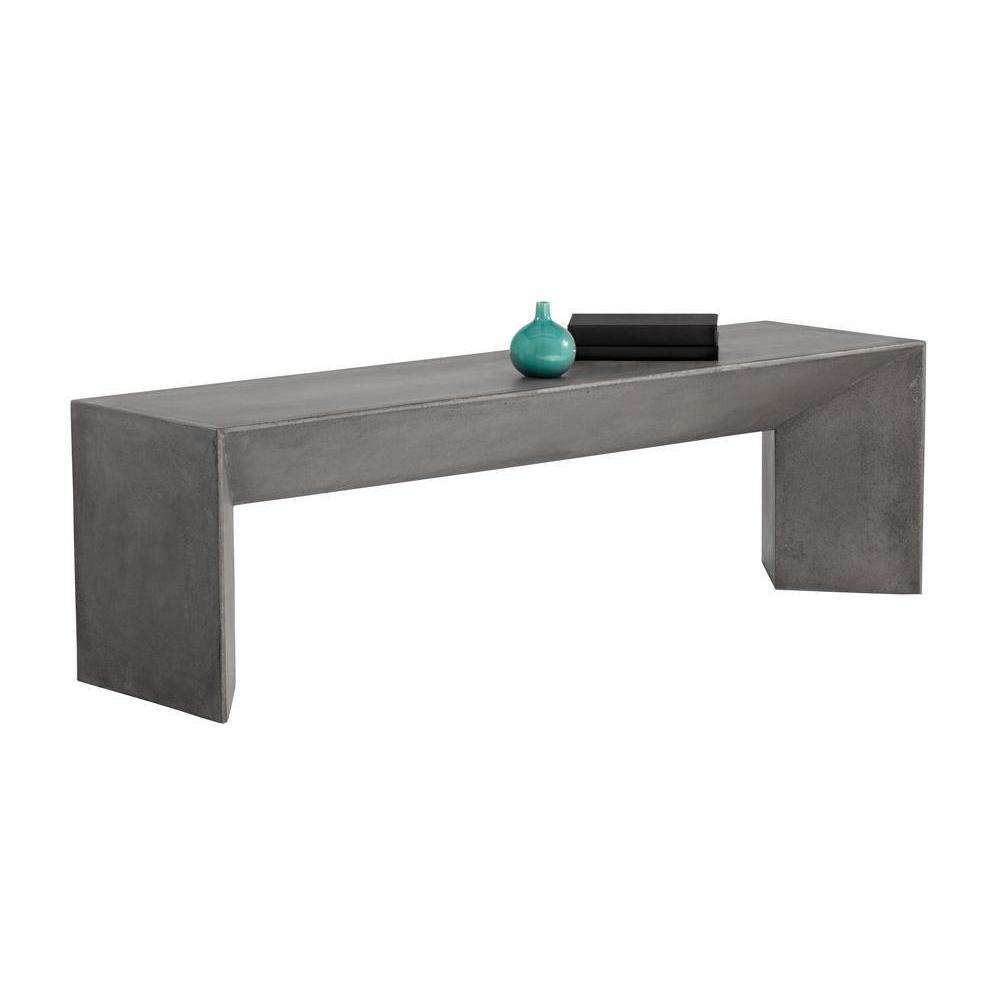 Nomad Bench-Sunpan-SUNPAN-102191-BenchesGrey-1-France and Son