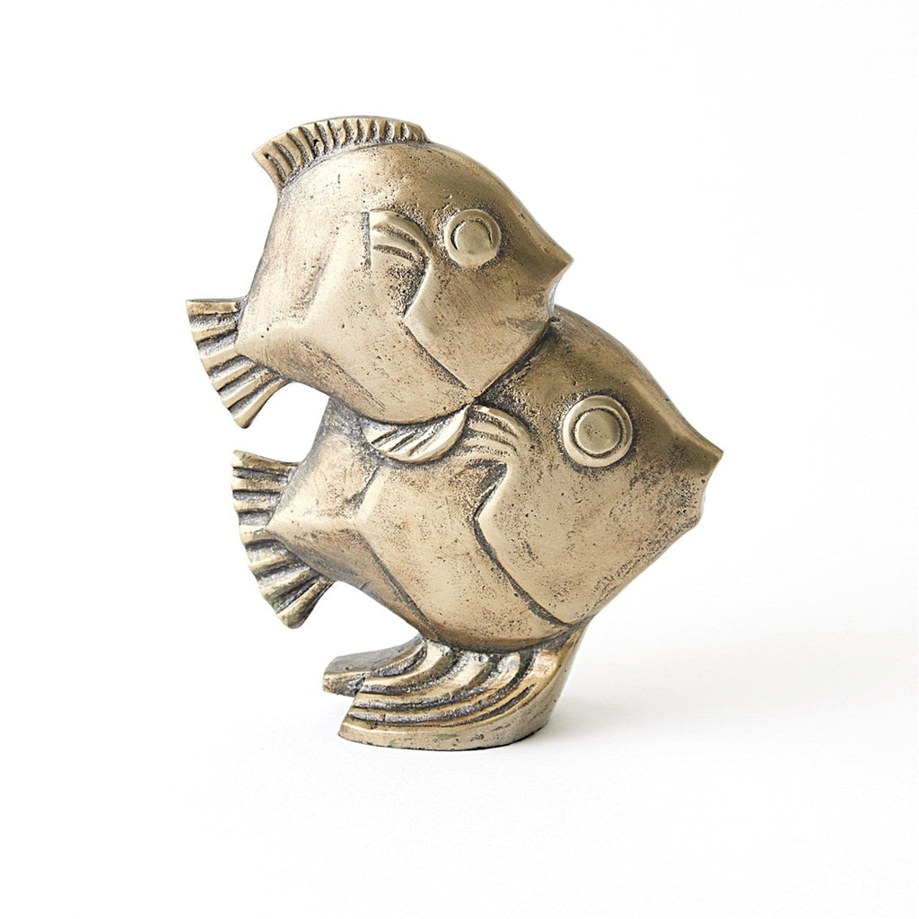 Fishy Sculpture - Antique Brass-Global Views-GVSA-7.80714-Decorative Objects-1-France and Son