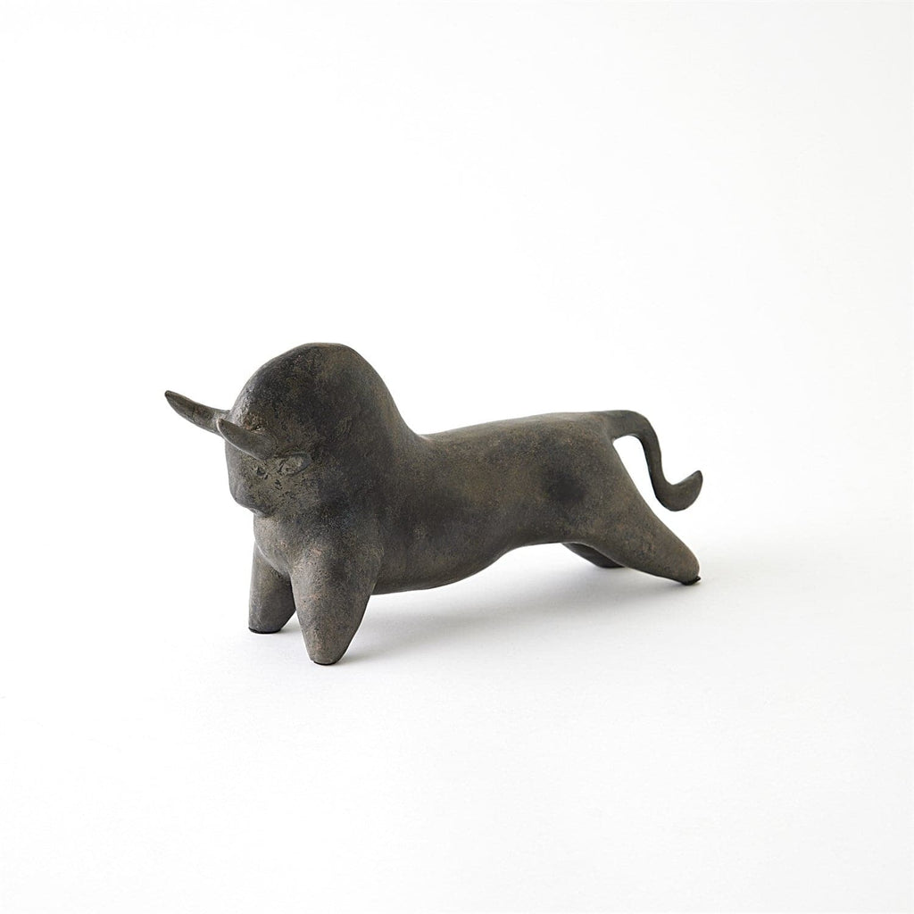 Sampson Bull Sculpture - Antique Brass-Global Views-GVSA-7.80711-Decorative Objects-1-France and Son