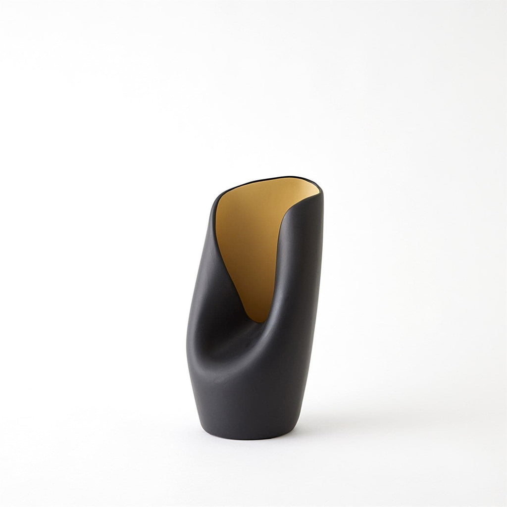 Avian Vase-Global Views-GVSA-7.30260-VasesLg-Black/Gold-1-France and Son