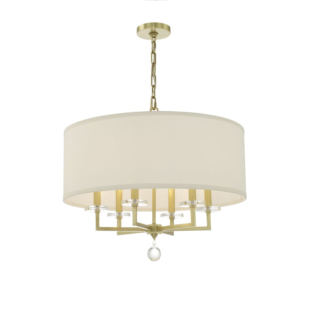 Paxton 6 Light Chandelier-Crystorama Lighting Company-CRYSTO-8116-AG-Chandeliers-1-France and Son