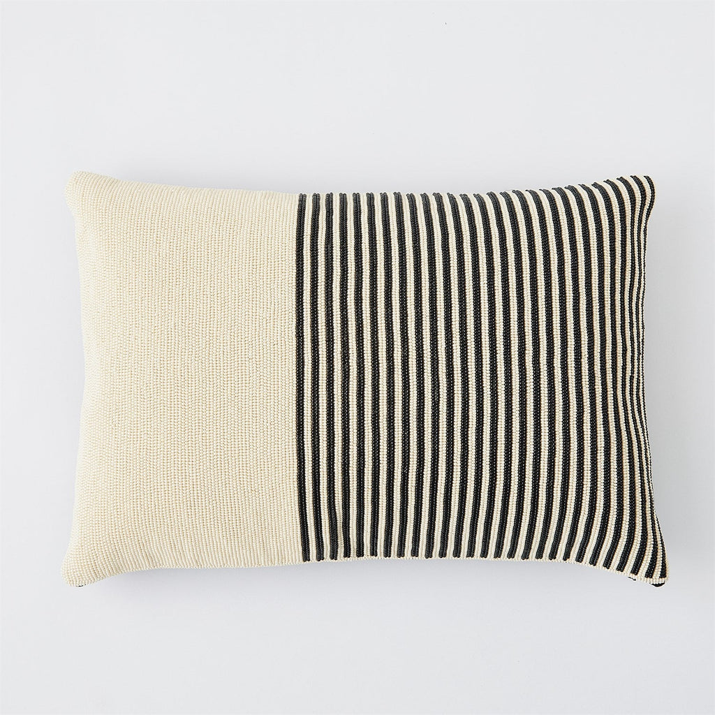 Striped Beaded Lumbar Pillow-Global Views-GVSA-7.91645-Pillows-1-France and Son