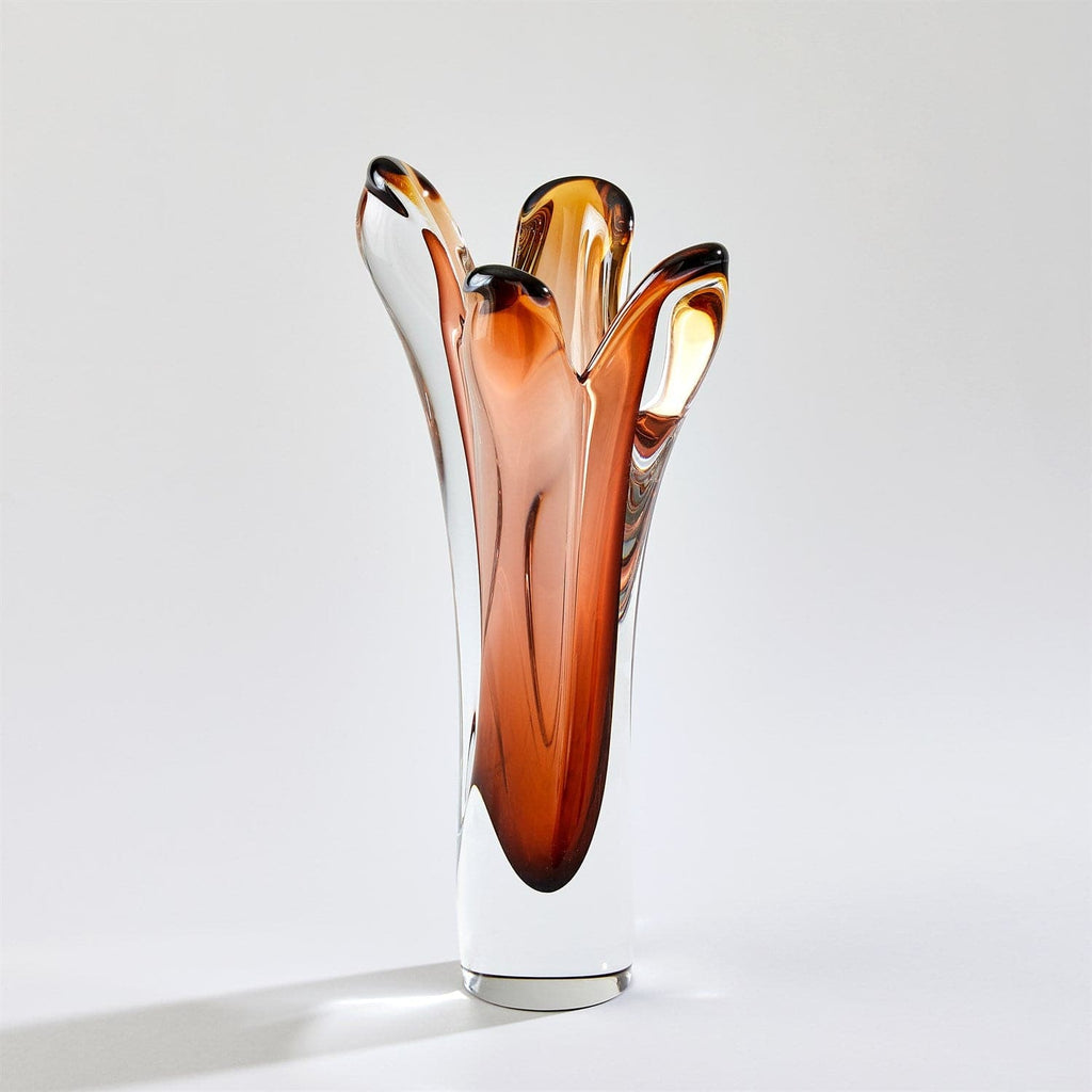 Iris Vase - Dark Amber-Global Views-GVSA-7.60237-VasesLg-1-France and Son