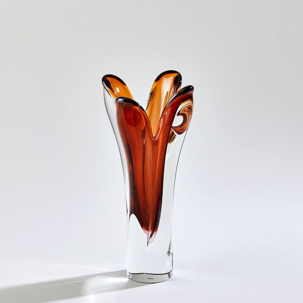 Iris Vase - Dark Amber-Global Views-GVSA-7.60237-VasesLg-1-France and Son