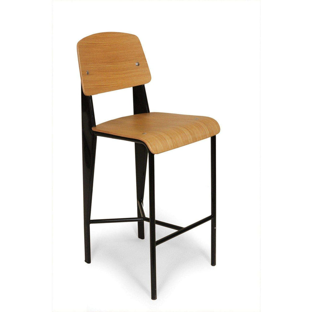 Mid-Century Modern Reproduction Standard Barstool - Black Inspired by Jean Prouve