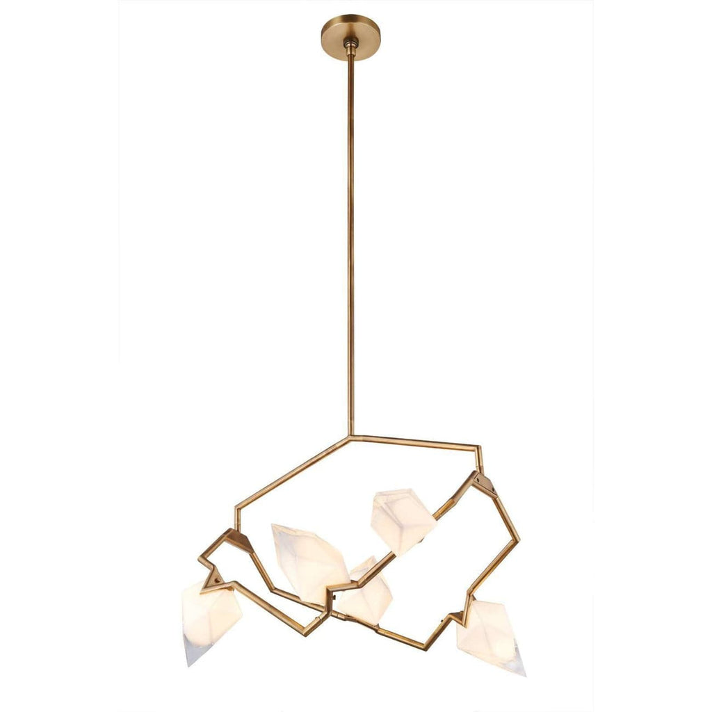 Modern Geode Chandelier-France & Son-LM9195PBRS-Chandeliers-1-France and Son