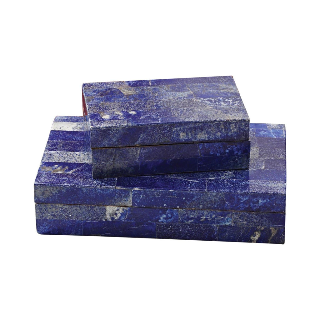 Lapis Stone Box - Large-Global Views-GVSA-9.92378-Baskets & Boxes-1-France and Son
