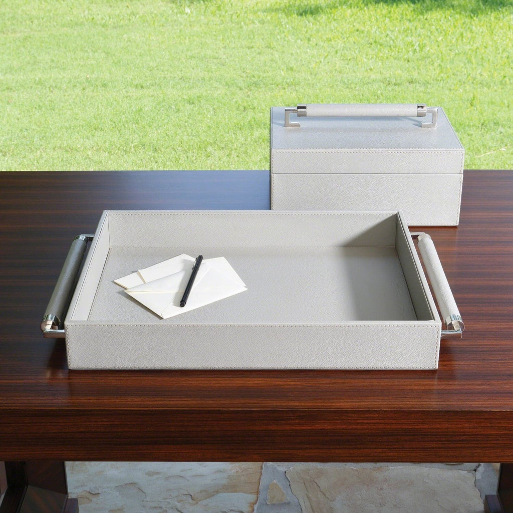 Double Handle Serving Tray-Global Views-GVSA-9.92615-TraysGrey-1-France and Son