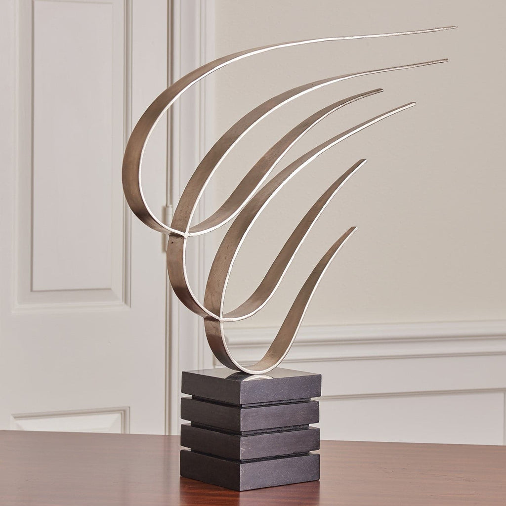 Swoosh Sculpture-Global Views-GVSA-9.92747-Decorative ObjectsNickel-1-France and Son