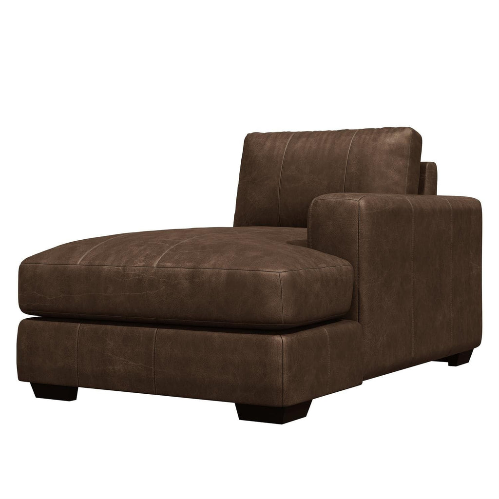 Dawkins Leather Right Arm Chaise-Bernhardt-BHDT-9237LO-Chaise Lounges-1-France and Son