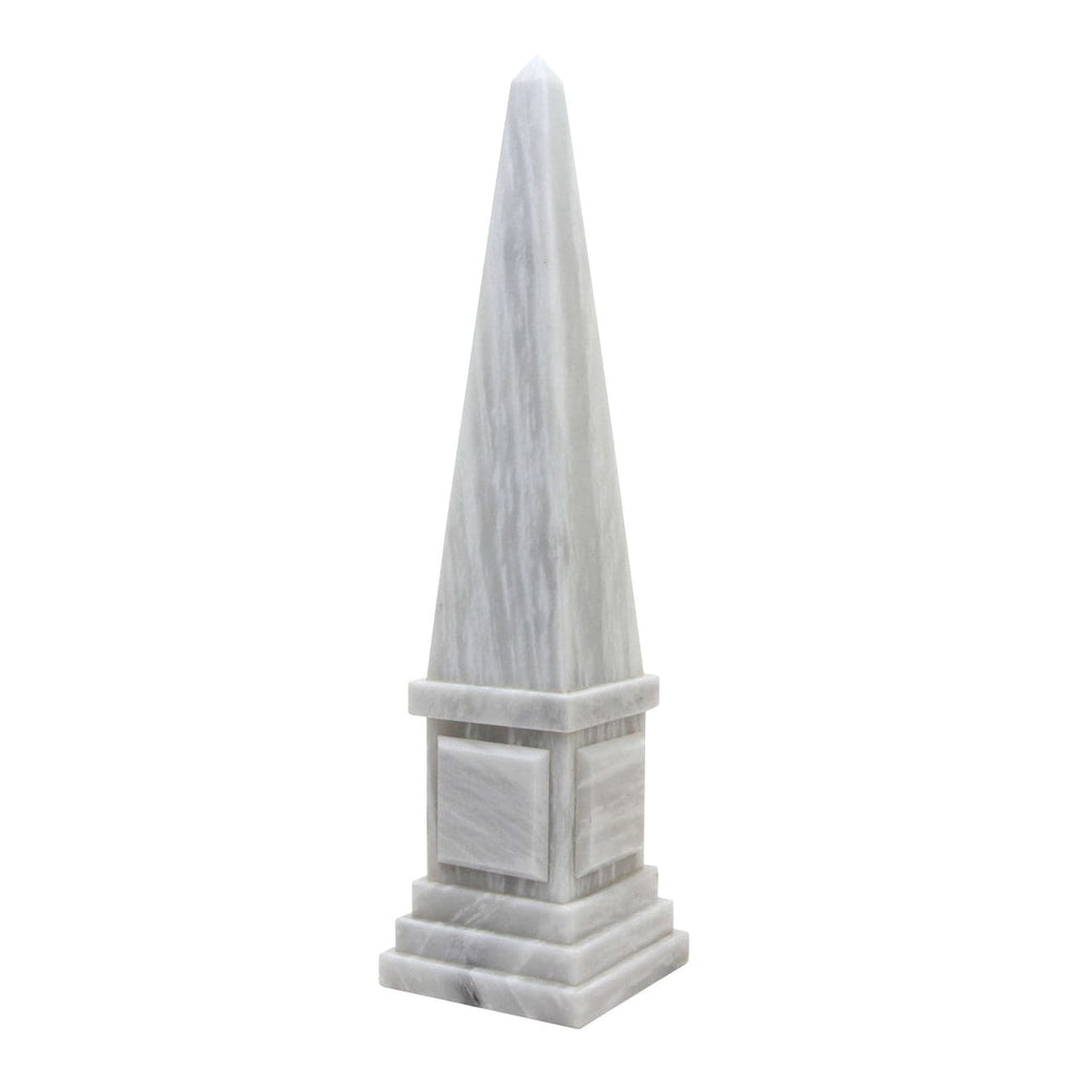 Pegasus Collection Ivory White 20" Stone Obelisk-FABLER-MC-OB06-PW-Decor-1-France and Son