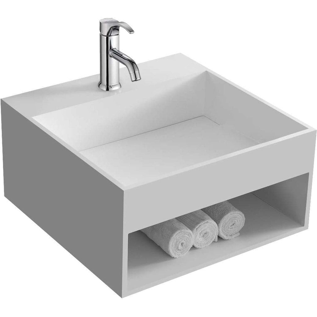 Modern Eaman true solid surface sink and cabinet