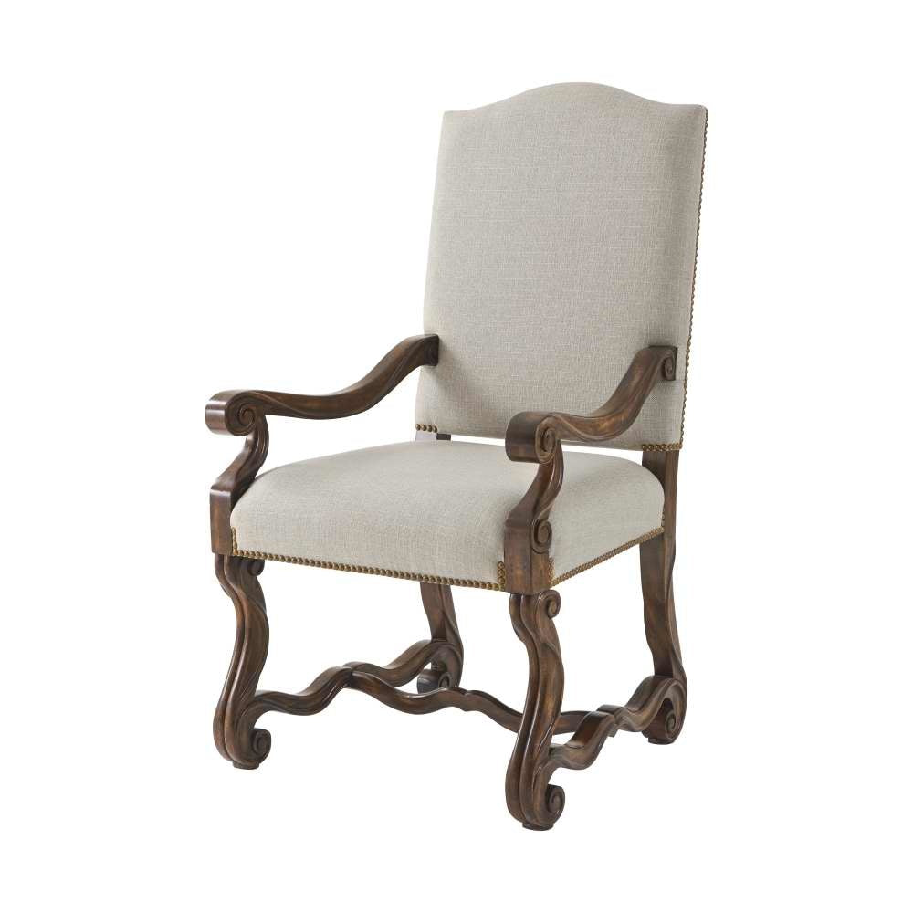 Warmth By The Fireside Dining Chair-Theodore Alexander-THEO-4100-910.1BFH-Dining Chairs-1-France and Son