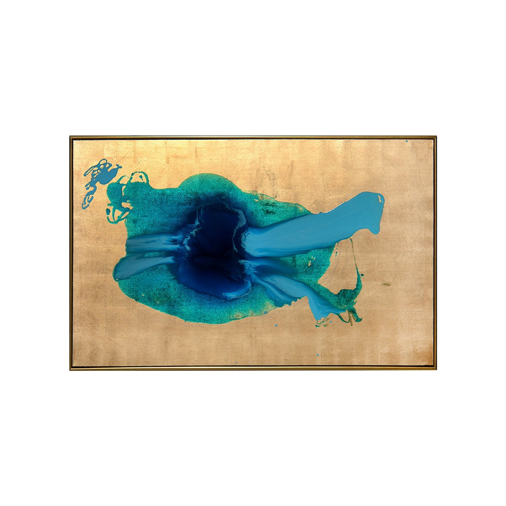 Ink Spill - 60" x 40" - Gold Floater Frame-Sunpan-SUNPAN-A0280-Wall Decor-1-France and Son