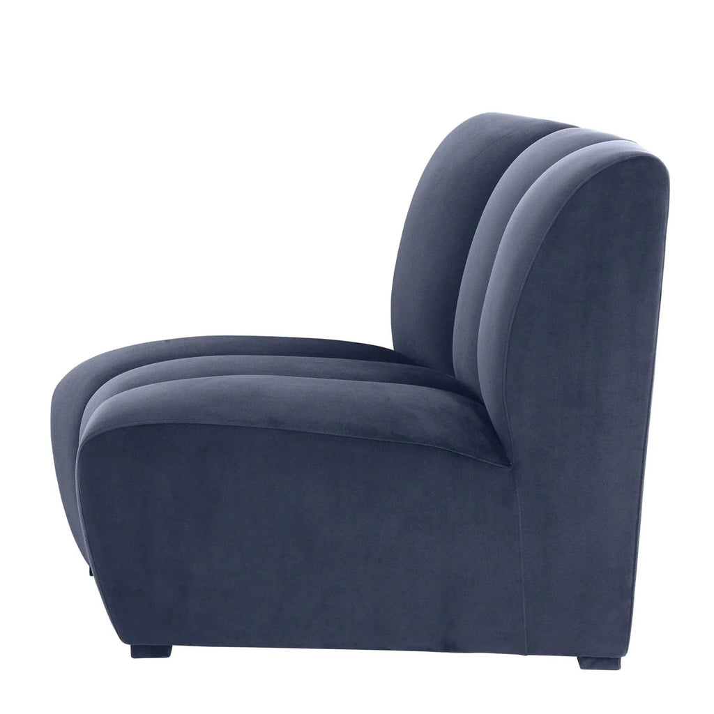 Modular Sofa Lando - Savona midnight blue velvet-Eichholtz-EICHHOLTZ-A112689-Sofas-5-France and Son