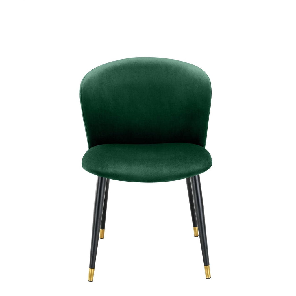 Dining Chair Volante-Eichholtz-EICHHOLTZ-A113118-Dining ChairsRoche Dark Green Velvet-1-France and Son