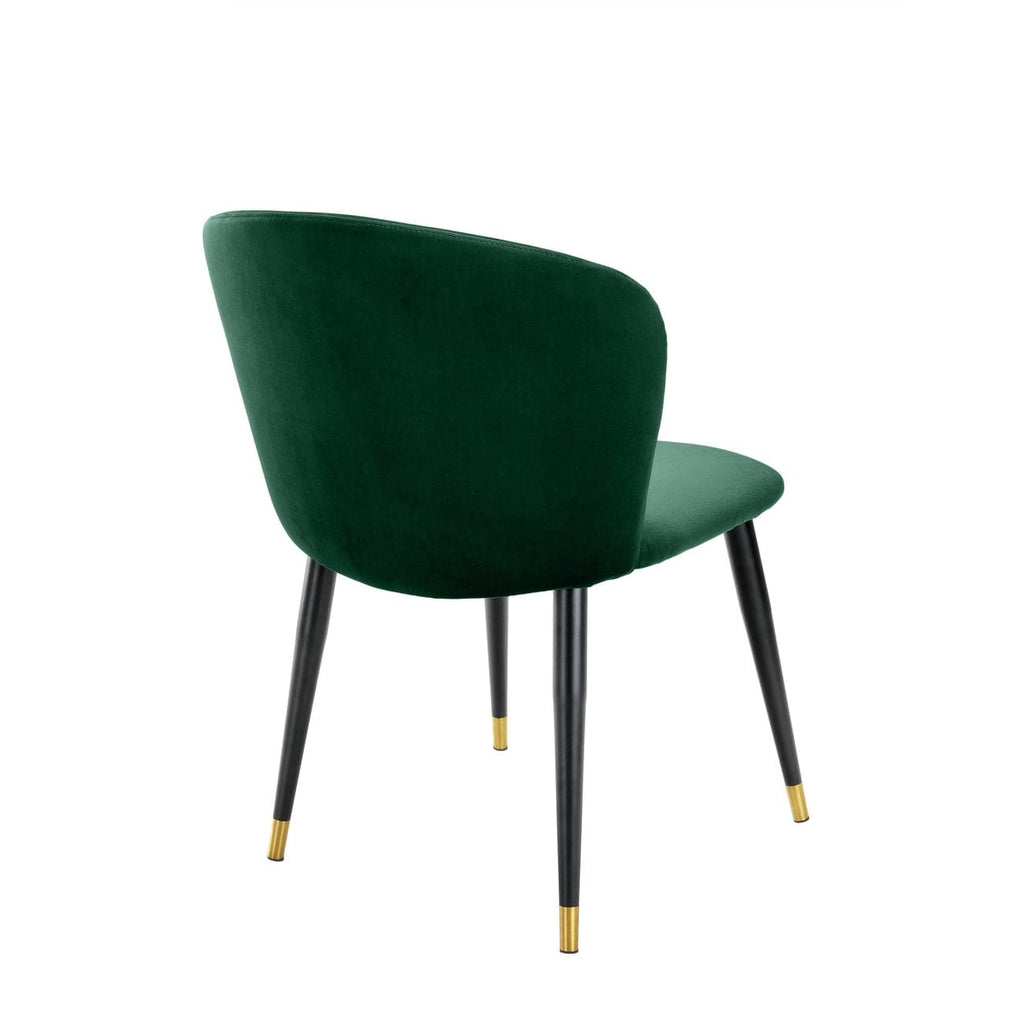 Dining Chair Volante-Eichholtz-EICHHOLTZ-A113118-Dining ChairsRoche Dark Green Velvet-1-France and Son