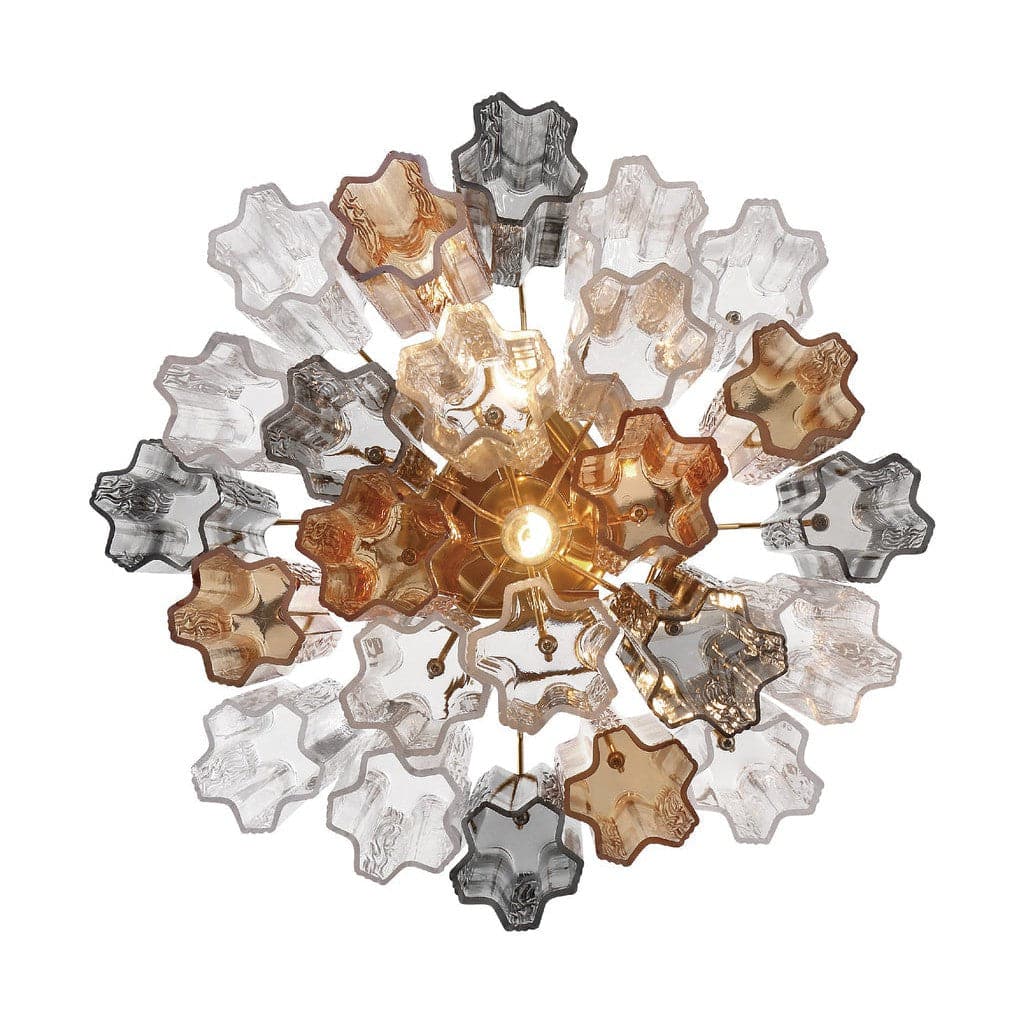 Addis 4 Light Ceiling Mount-Crystorama Lighting Company-CRYSTO-ADD-300-AG-AM_CEILING-Flush MountsAged Brass-Tronchi Glass Amber-1-France and Son