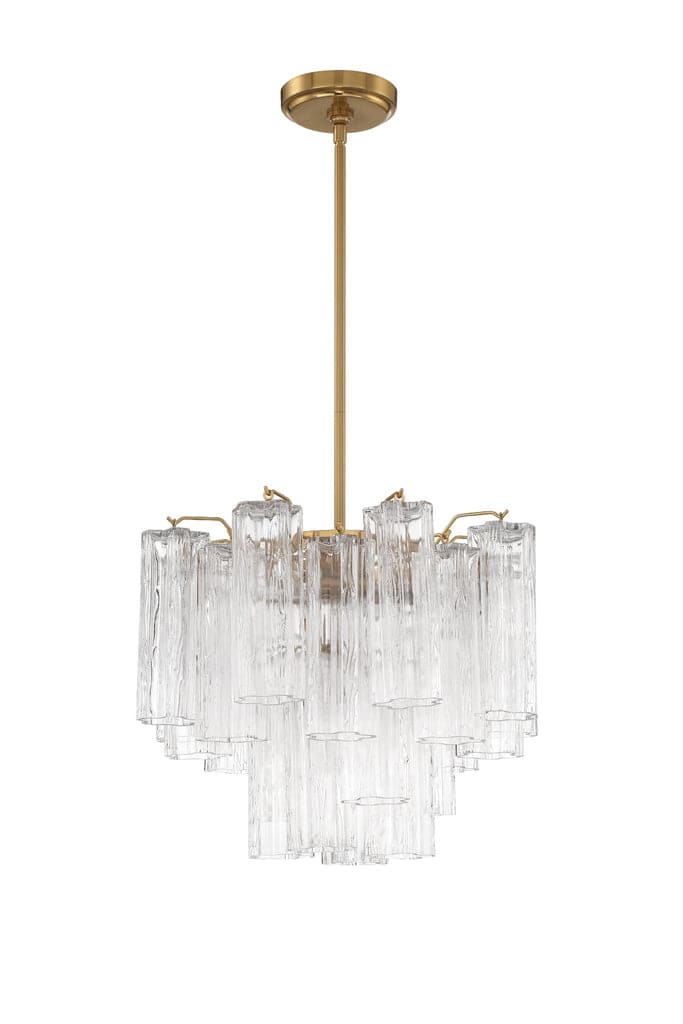 Addis 4 Light Chandelier-Crystorama Lighting Company-CRYSTO-ADD-300-AG-AM-ChandeliersAged Brass-Tronchi Glass Amber-1-France and Son