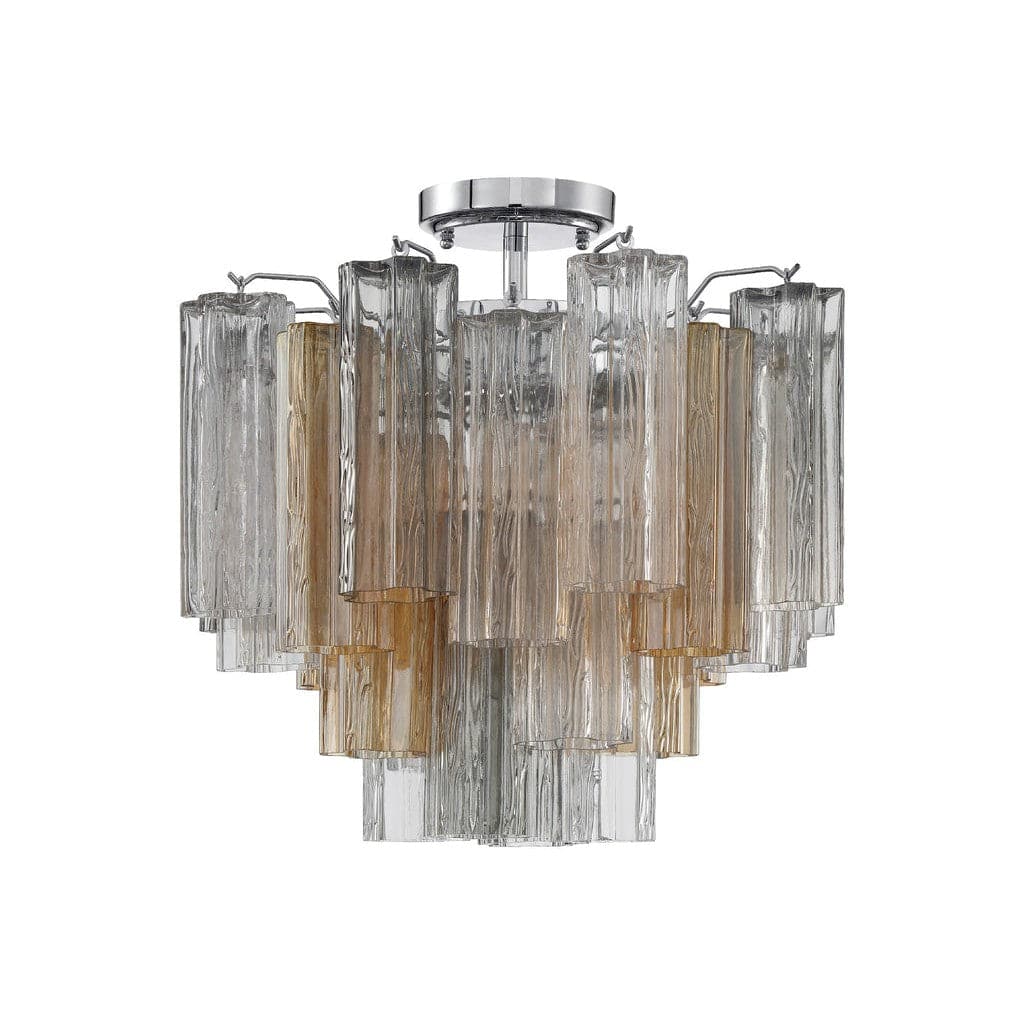 Addis 4 Light Ceiling Mount-Crystorama Lighting Company-CRYSTO-ADD-300-AG-AM_CEILING-Flush MountsAged Brass-Tronchi Glass Amber-1-France and Son