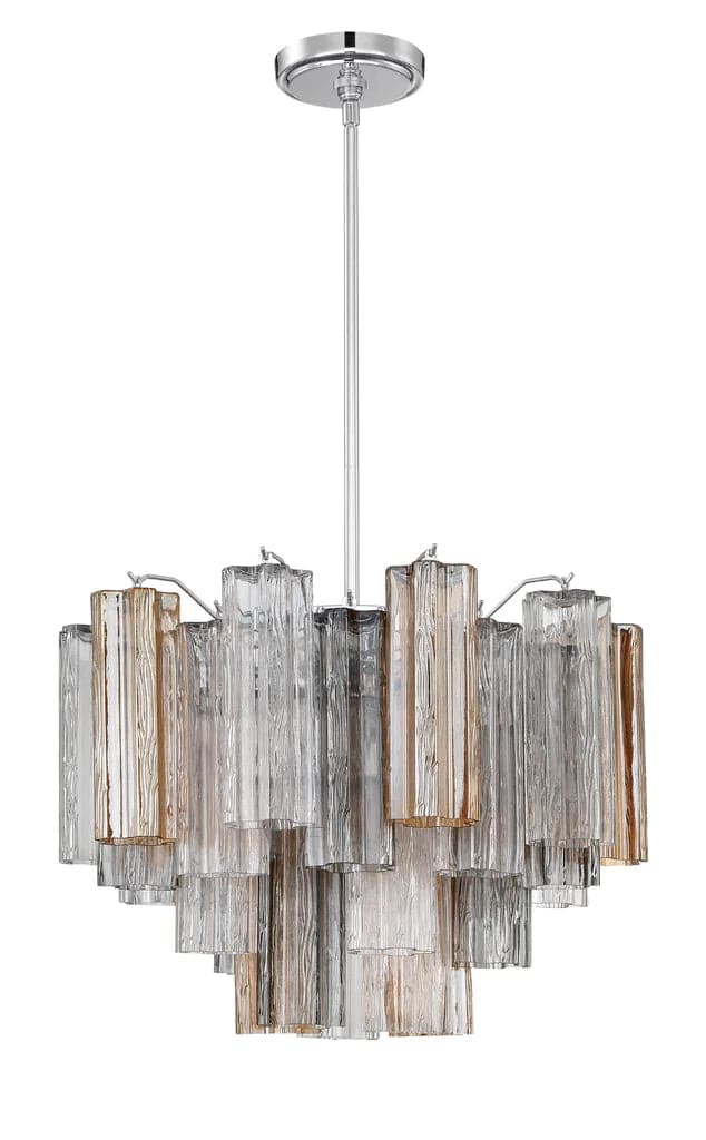 Addis 6 Light Chandelier-Crystorama Lighting Company-CRYSTO-ADD-306-AG-CL-ChandeliersAged Brass metal finish - Tronchi Glass Clear-1-France and Son