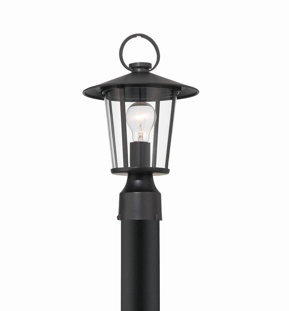 Andover 1 Light Outdoor Lantern Post-Crystorama Lighting Company-CRYSTO-AND-9207-CL-MK-Outdoor Post Lanterns-1-France and Son