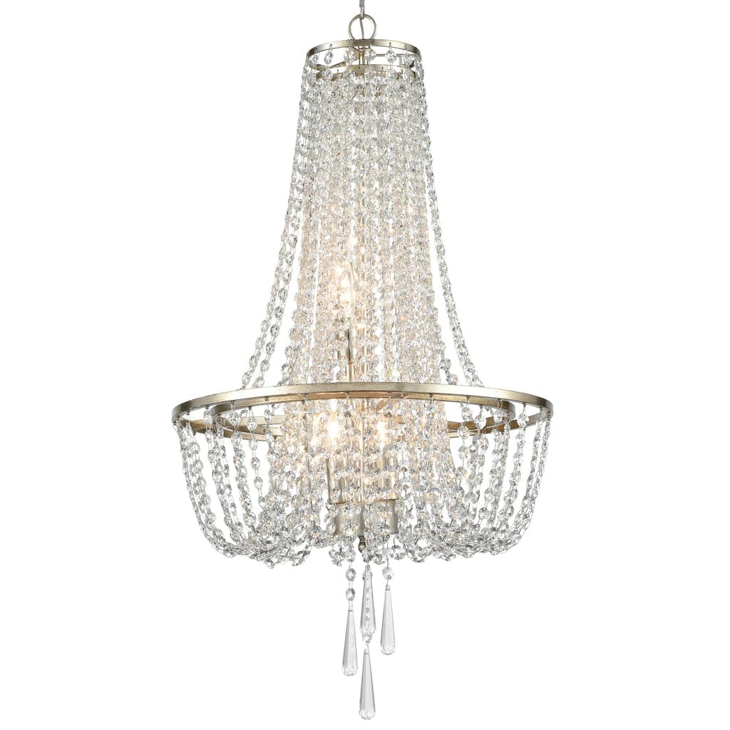 Arcadia 4 Light Chandelier-Crystorama Lighting Company-CRYSTO-ARC-1907-GA-CL-MWP-ChandeliersAntique Gold-1-France and Son
