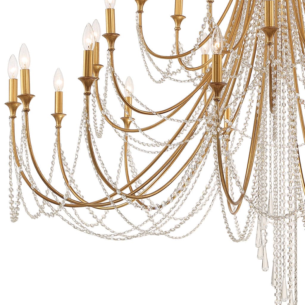 Arcadia 28 Light Chandelier-Crystorama Lighting Company-CRYSTO-ARC-1929-GA-CL-MWP-ChandeliersAntique Gold-1-France and Son