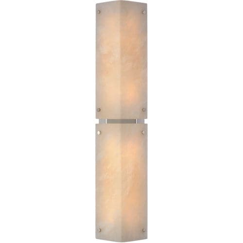 Clarice 25" Wall Sconce-Visual Comfort-VISUAL-ARN 2044ALB/PN-Wall LightingAlabaster and Polished Nickel-1-France and Son