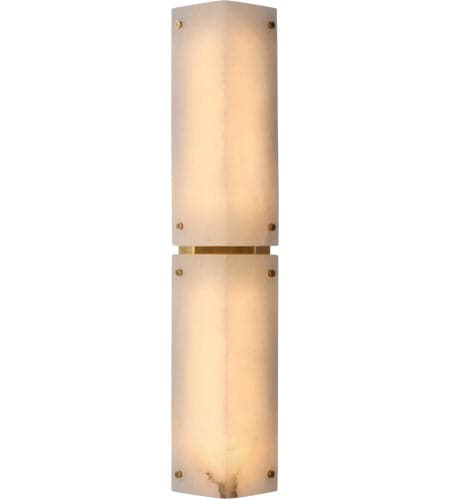 Clarice 25" Wall Sconce-Visual Comfort-VISUAL-ARN 2044ALB/PN-Wall LightingAlabaster and Polished Nickel-1-France and Son