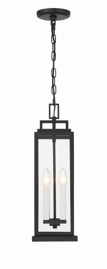 Aspen 4 Light Matte Black Outdoor Pendant-Crystorama Lighting Company-CRYSTO-ASP-8915-MK-Outdoor Pendants-1-France and Son