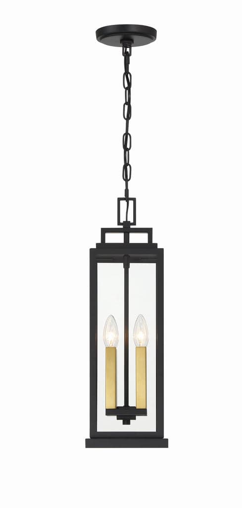 Aspen 4 Light Matte Black Outdoor Pendant-Crystorama Lighting Company-CRYSTO-ASP-8915-MK-Outdoor Pendants-1-France and Son