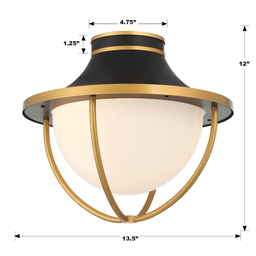 Atlas 2 Light Semi Flush-Crystorama Lighting Company-CRYSTO-ATL-700-MK-TG-Outdoor Flush Mounts-1-France and Son