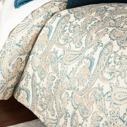 Arabesque Duvet Set-Ann Gish-ANNGISH-YSETDVABK-TEA-BeddingKing-2-France and Son