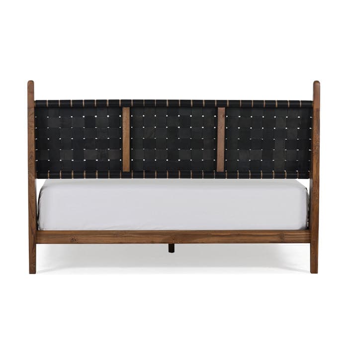 Cove King Bed – Black Leather-Union Home Furniture-UNION-BDM00061-Beds-1-France and Son
